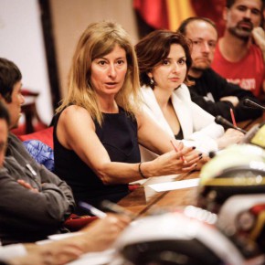 Orlena de Miguel, portavoz de Cs en Castilla-La Mancha, reunida para abordar políticas de seguridad a usuarios de motocicletas